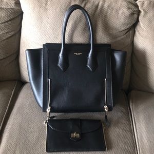 Black Henri Bendel top handle bag